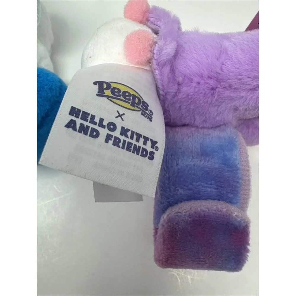 Peeps X Hello Kitty & Friends Wrist Huggers Easter Plush Slap Bracelet Set 3 NWT